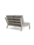 Timber Lounge Bank links, hohe Armlehne