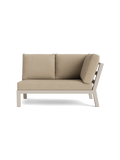 Timber Lounge Bank links, hohe Armlehne