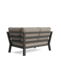 Timber Lounge Bank links, hohe Armlehne