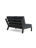 Timber Lounge Bank links, hohe Armlehne