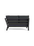 Timber Lounge Bank links, hohe Armlehne