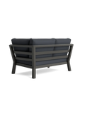 Timber Lounge Bank links, hohe Armlehne