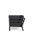 Timber Lounge Bank links, hohe Armlehne