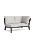 Timber Lounge Bank links, hohe Armlehne