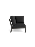 Timber Lounge Bank links, hohe Armlehne