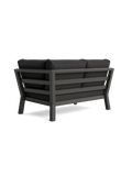 Timber Lounge Bank links, hohe Armlehne