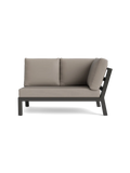 Timber Lounge Bank links, hohe Armlehne