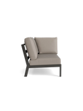Timber Lounge Bank links, hohe Armlehne