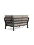 Timber Lounge Bank links, hohe Armlehne