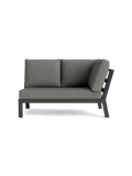 Timber Lounge Bank links, hohe Armlehne