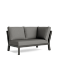 Timber Lounge Bank links, hohe Armlehne