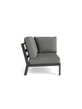 Timber Lounge Bank links, hohe Armlehne