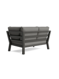 Timber Lounge Bank links, hohe Armlehne