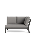 Timber Lounge Bank links, hohe Armlehne