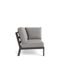 Timber Lounge Bank links, hohe Armlehne