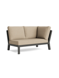 Timber Lounge Bank links, hohe Armlehne