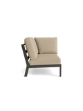 Timber Lounge Bank links, hohe Armlehne