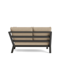 Timber Lounge Bank links, hohe Armlehne