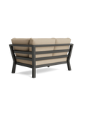 Timber Lounge Bank links, hohe Armlehne