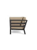 Timber Lounge Bank links, hohe Armlehne