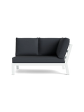 Timber Lounge Bank links, hohe Armlehne