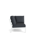 Timber Lounge Bank links, hohe Armlehne