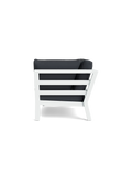 Timber Lounge Bank links, hohe Armlehne