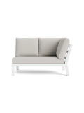 Timber Lounge Bank links, hohe Armlehne