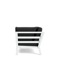 Timber Lounge Bank links, hohe Armlehne