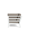 Timber Lounge Bank links, hohe Armlehne