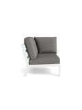 Timber Lounge Bank links, hohe Armlehne