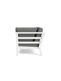 Timber Lounge Bank links, hohe Armlehne
