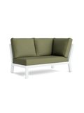 Timber Lounge Bank links, hohe Armlehne