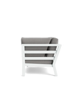 Timber Lounge Bank links, hohe Armlehne