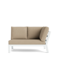 Timber Lounge Bank links, hohe Armlehne