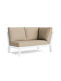 Timber Lounge Bank links, hohe Armlehne
