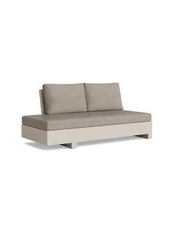 Edge Lounge Open Robust Teak, Beige Bench Right with Cushions