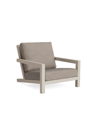 Block Lounge Sessel, Gestell Beige