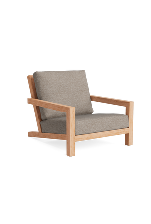 Block Lounge Sessel, Gestell Natur-Teak