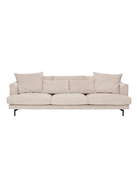Sofa | Cord-Sofa | Udo (3-Sitzer) in Beige - von LIVING online kaufen bei LIVINGforme.