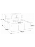 Sofa | Temple Sofa | "Element 105 ohne Armteil" - von designwerk online kaufen bei LIVINGforme.