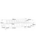 Sofa | Temple Sofa | "2HT links + Element 70 ohne Armteil + REC rechts" - von designwerk online kaufen bei LIVINGforme.