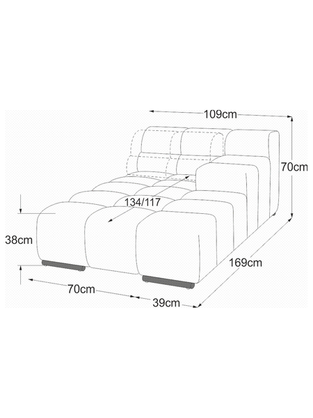 Sofa | Temple Sofa | "REC small Armteil rechts (RVM)" - von designwerk online kaufen bei LIVINGforme.