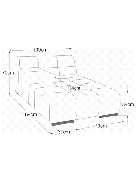 Sofa | Temple Sofa | "REC small Armteil links" - von designwerk online kaufen bei LIVINGforme.