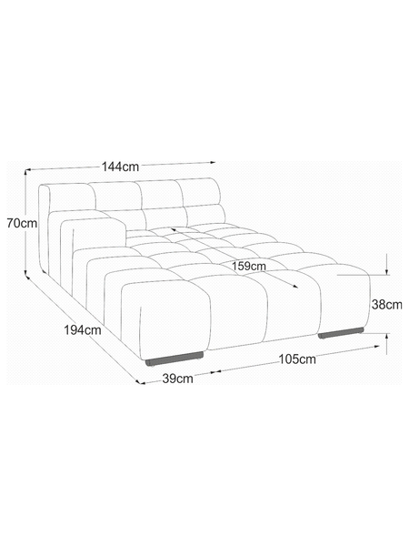 Sofa | Temple Sofa | "REC large Armteil links" - von designwerk online kaufen bei LIVINGforme.