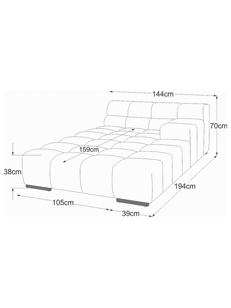 Sofa | Temple Sofa | "REC large Armteil rechts" - von designwerk online kaufen bei LIVINGforme.