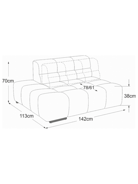 Sofa | Temple Sofa | "2HT links (RVM)" - von designwerk online kaufen bei LIVINGforme.