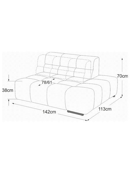 Sofa | Temple Sofa | "2HT rechts (RVM)" - von designwerk online kaufen bei LIVINGforme.