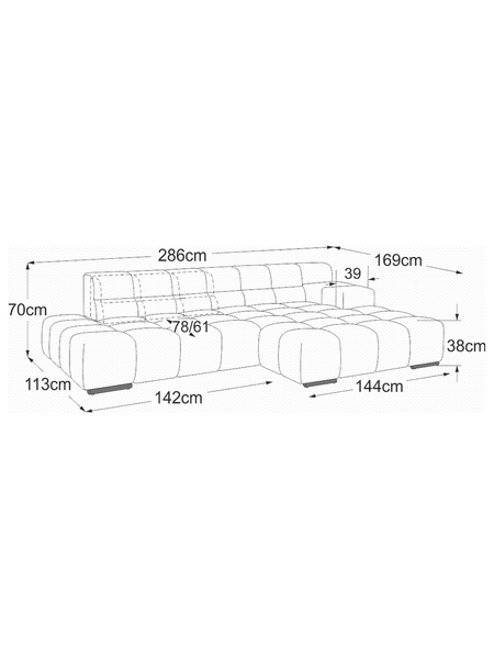 Sofa | Temple Sofa | "2HT links + REC rechts" - von designwerk online kaufen bei LIVINGforme.