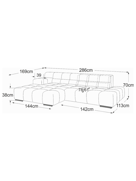 Sofa | Temple Sofa | "REC links + 2HT rechts" - von designwerk online kaufen bei LIVINGforme.